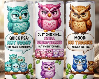 Sarcastic Funny Bird Tumbler Wrap PNG, 20oz Skinny Sublimation Design, Sassy Animal Quote, Humorous Digital Download for 20oz Skinny Tumbler