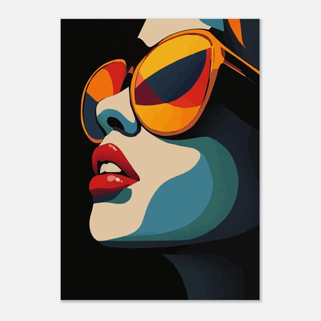 Woman in Contrast Poster - Etsy