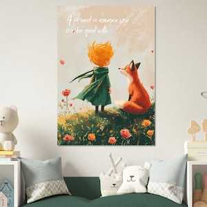 Plakat o przyjaźni do pokoju dziecięcego - inspirujący cytat o przyjaźni - idealny pomysł na prezent
