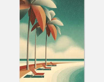 Retro beach poster