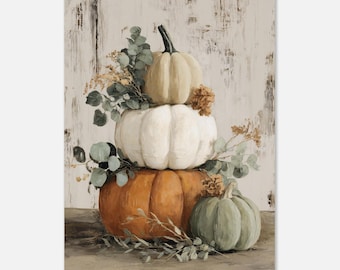 Chic Still Life Pumpkin Poster