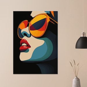 Woman in contrast poster