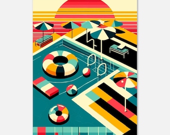 Vintage Poolside - Plakat