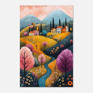 Poster di paesaggio sereno - Arte murale calma e tranquilla per l'arredamento della casa - Estetica naturale
