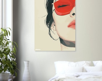 Lady in Red Sunglasses - poster