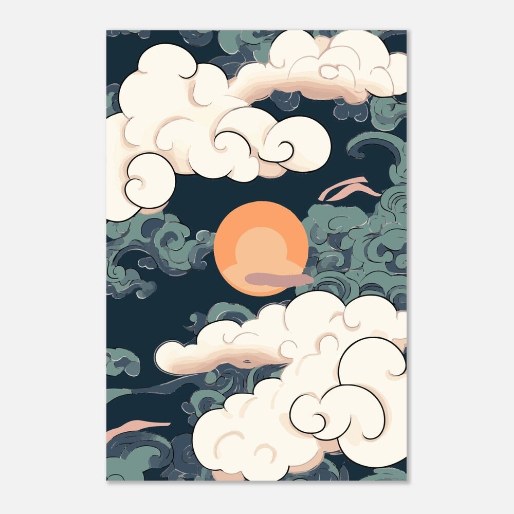 Traditional Dunhuang Cloud Pattern – Elegant Illustrated Poster - Etsy