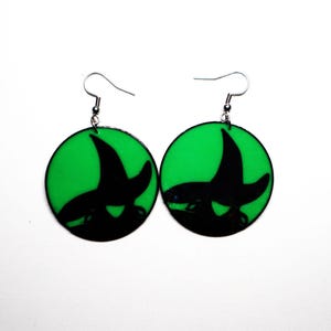 Wicked Elphaba Holographic Earrings