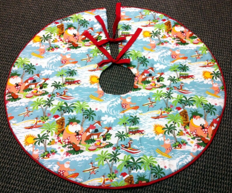 Beach Themed Christmas Tree Skirt 