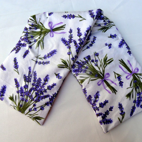 Lavender Flax Headache Pack, Herbal Headache Pack, Lavender Flax Seed Headache Wrap, Lavender Flax Neck Wrap, Aromatherapy Hot Cold Pack