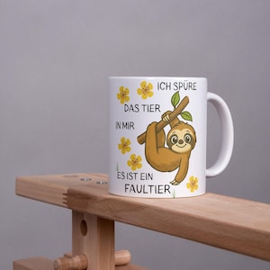 Sloth mug, animal saying mug, funny mug, cartoon mug, coffee mug, sloth gift idea, morning mug, sloth humor, fun mug