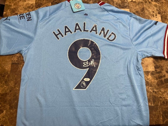 Erling Haaland Autographed Soccer Jersey Authentic Futbol COA