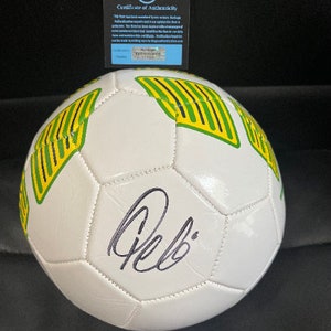 Pele Brazil Autographed Soccer Ball Authentic Futbol COA Signature Sports