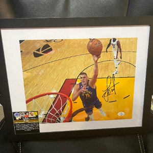 Nikola Jokic autographed 8x10 picture with COA Denver Nuggets Champion MVP Signed Framed NBA Sports Signature