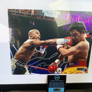 Floyd Mayweather Autographed Picture with COA Authentic Signed Framed Boxing Champ Sports Signature