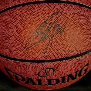Steph Curry Autographed Basketball with COA Golden State Warriors NBA Champion MVP Dynasty Authentic Signature
