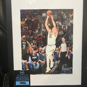 Nikola Jokic autographed 8x10 picture with COA Denver Nuggets Champion MVP Signed Framed NBA Sports Signature