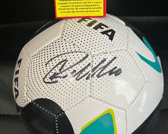 Ronaldo Portugal Autographed Soccer Ball Authentic Futbol COA Signature Sports