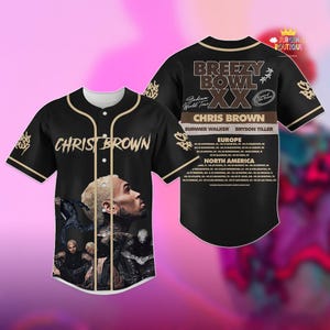 Chris Brown Jersey, Breezy Bowl Baseball Shirt, Tour Concert Tee, Breezy Bowl XX 2025 Shirt,  Breezy Bowl Tee, Gift Fan Chris Brown