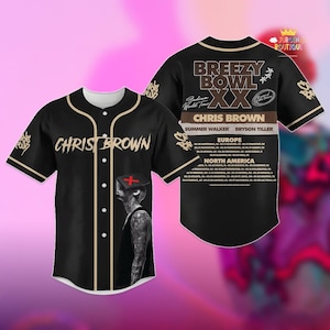 Chris Brown Baseball Jersey, Breezy Bowl Shirt, Tour Concert Tee, Breezy Bowl XX 2025 Shirt,  Breezy Bowl Tee, Gift Fan Chris Brown