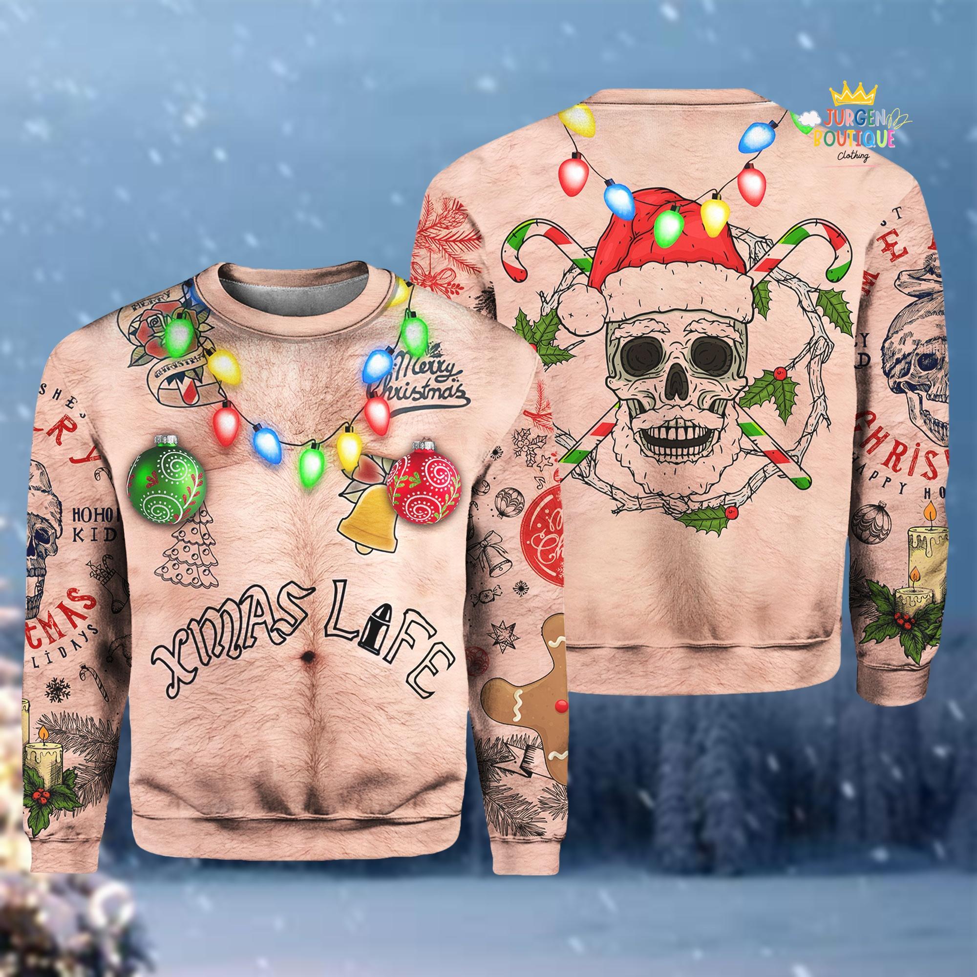 Xmas Sweaters Christmas Tattoo Sweater Gains Tats And Ho's Tattoo