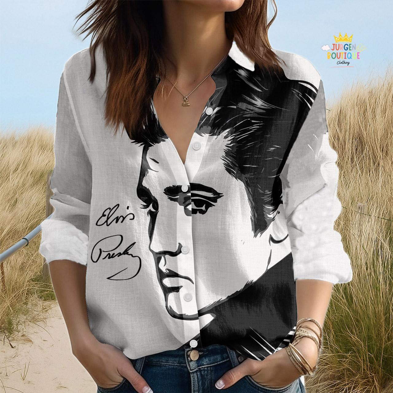 Elvisly Langarmshirt - Euer König Elvis Presley Fan Shirt