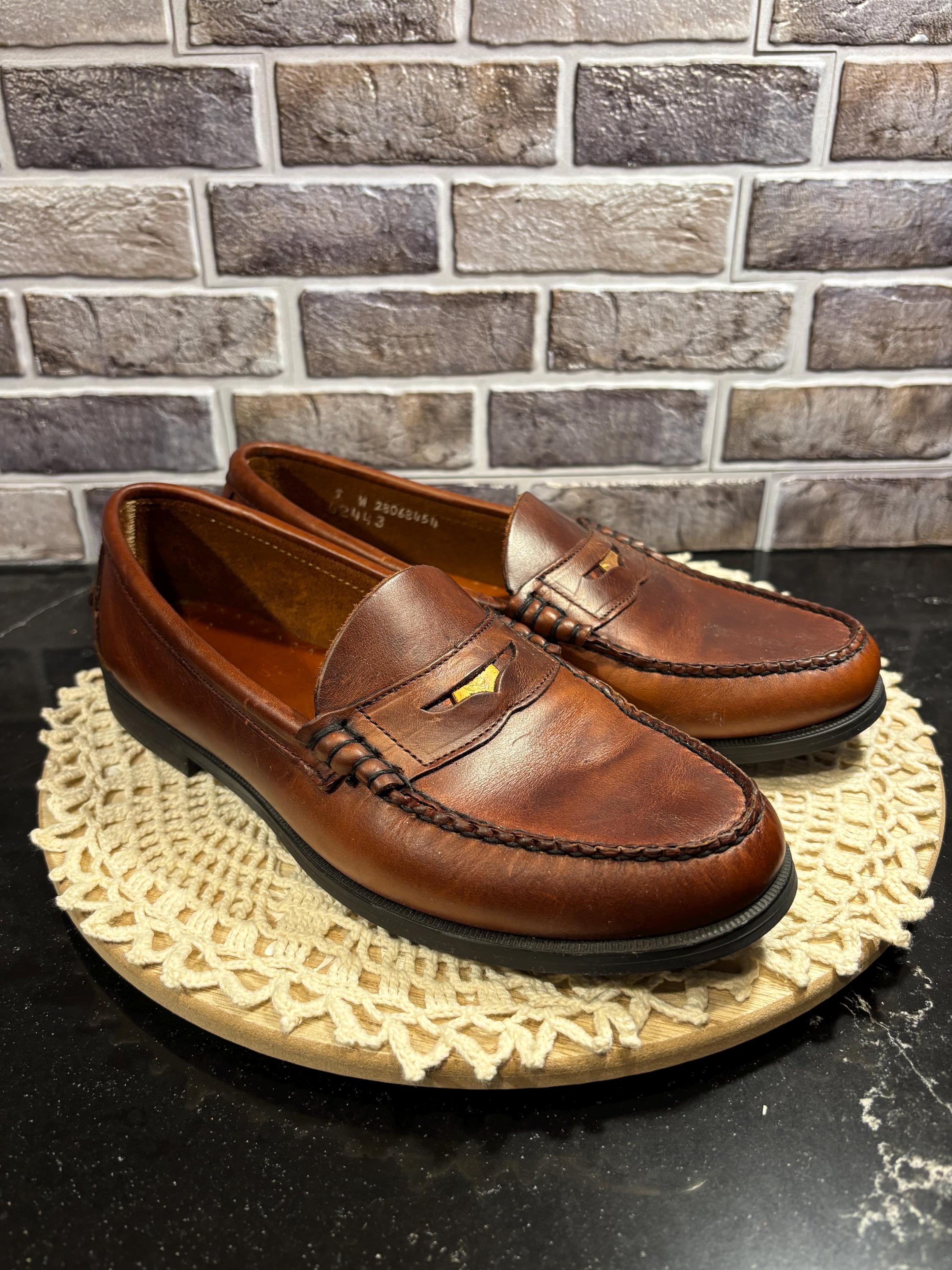 FootJoy Cognac Leather Penny Loafers hand stitched - Academia - super comfy Cognac Brown  main image 4