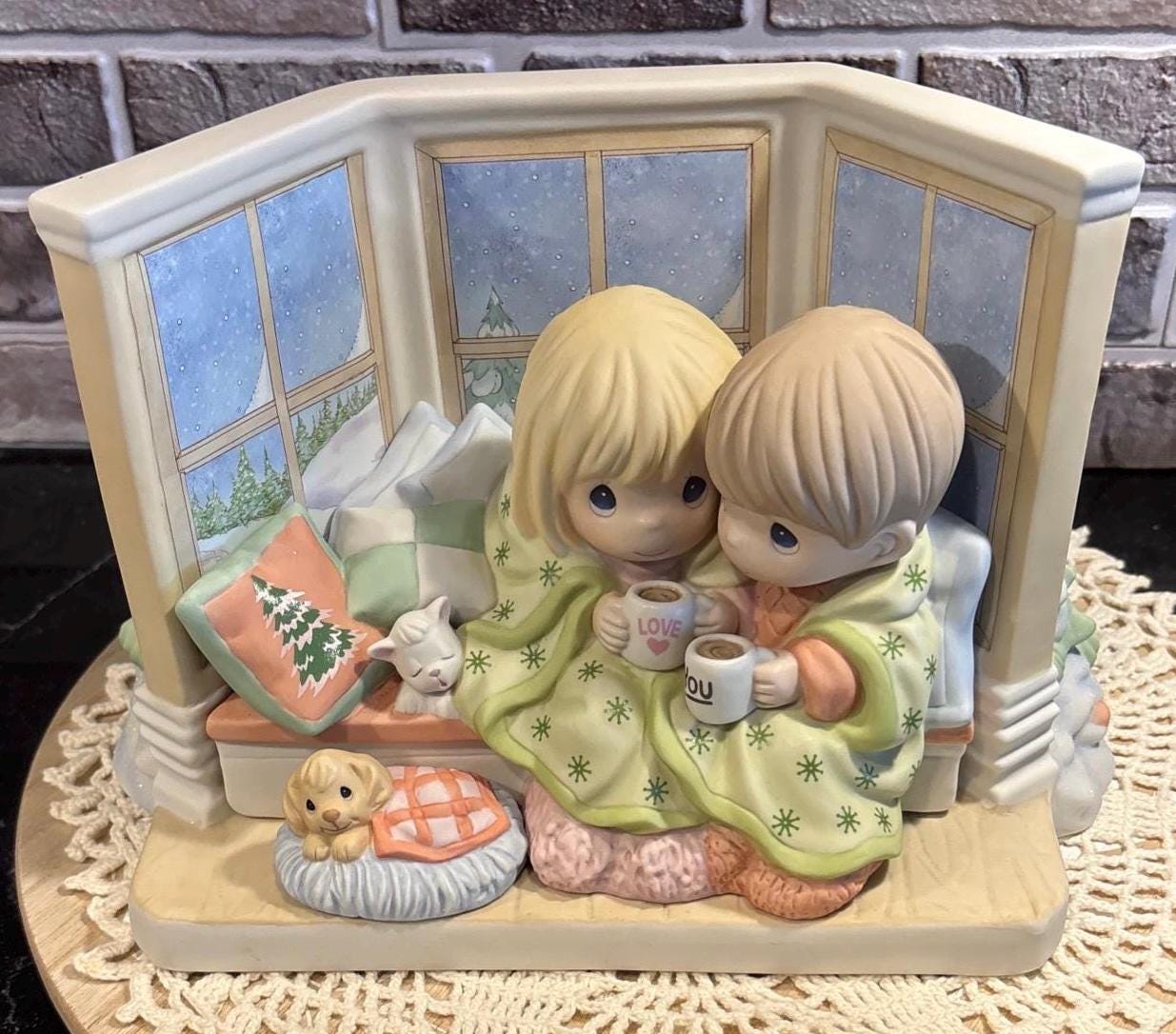 Precious Moments Figurine: Cozy Christmas Scene, Limited Edition