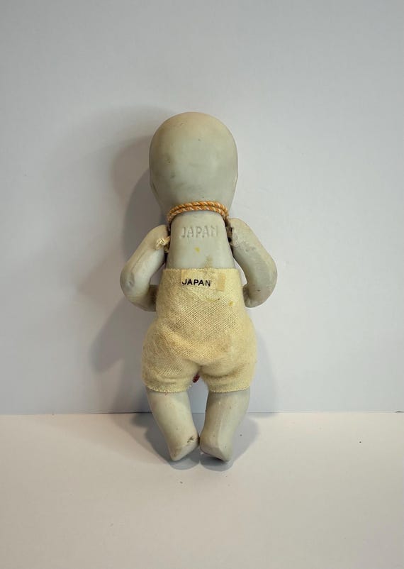 Vintage Bisque Porcelain Baby Doll With Movable Arms & Legs. Made