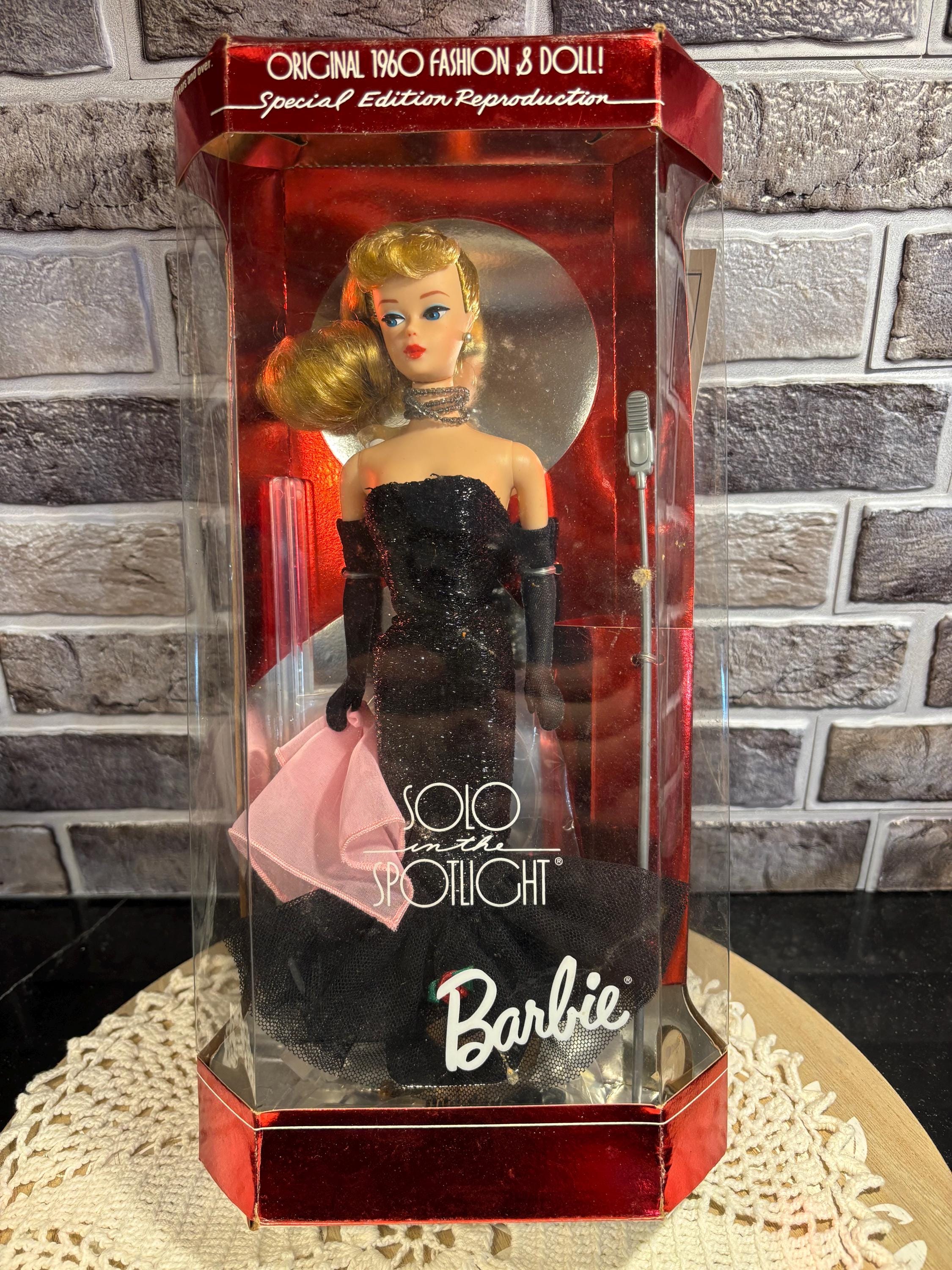 1960 barbie black dress 13534 Size:3XL / 34-35 Sleeve vendor:JUMP Black Mesh Midi Dress This special edition doll