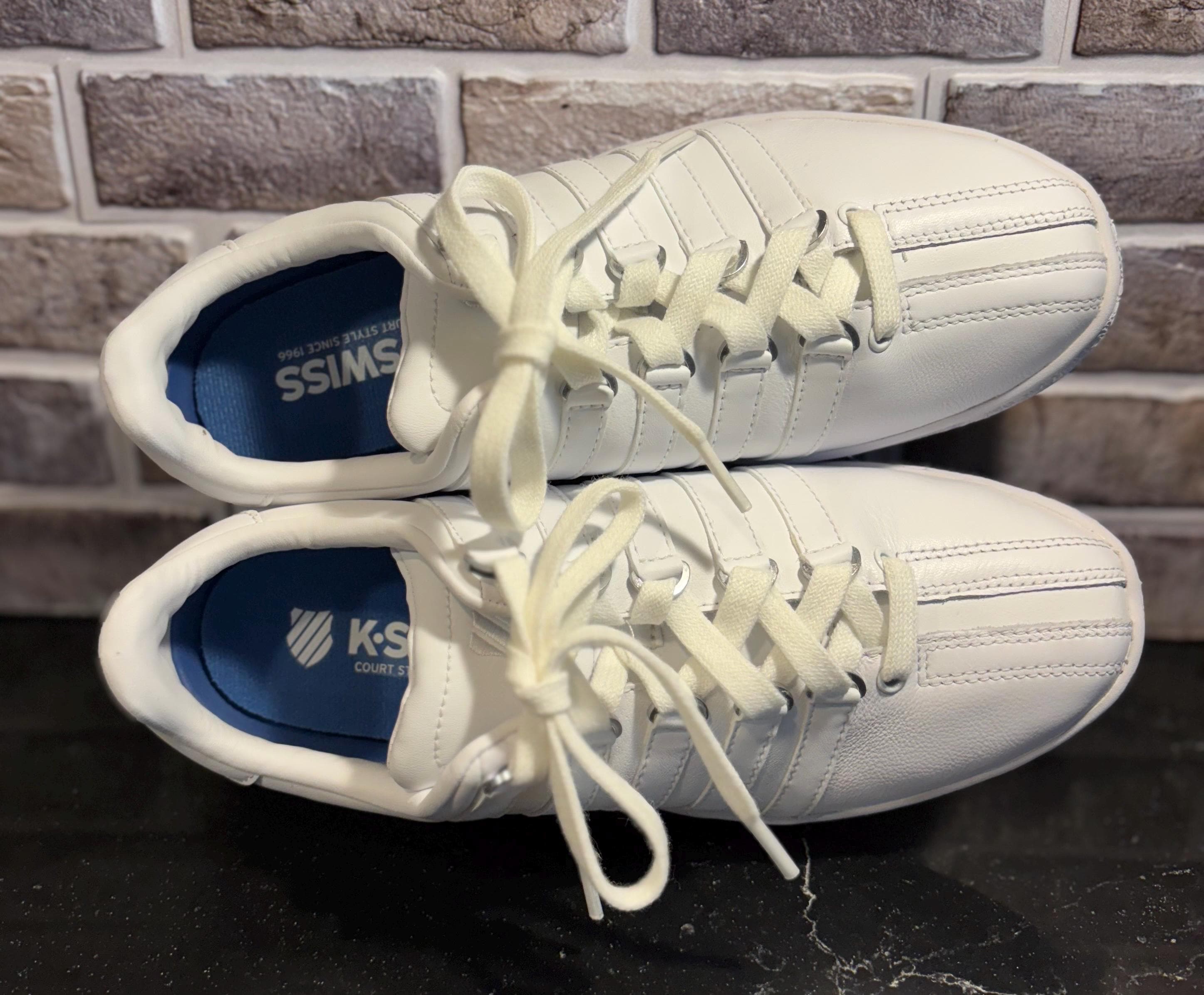 K-swiss White 93343-11-M Low Tennis Shoes, Women's US Size 9, NEW