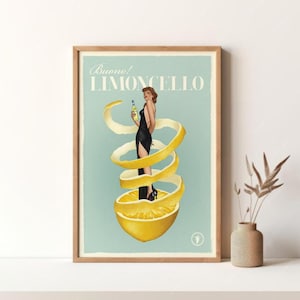 Buono Limoncello Plakat Vintage Plakat Retro Druck Wand Kunst Leinwand Druck Ungerahmt