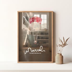 Marcel the Shell with Shoes On Movie Poster Vintage Poster Retro Print Wall Art Canvas Print Unframed