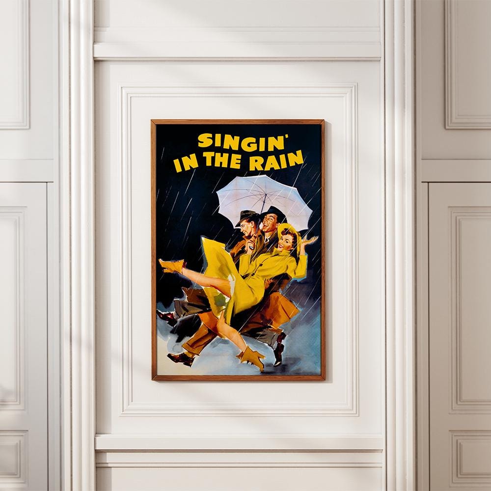 Singing in the rain poster - Etsy 日本