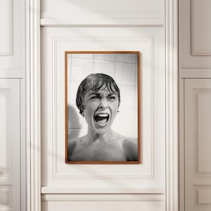 Psycho Poster Movie Poster Black And White Art Vintage Poster Retro Print Wall Art Home Decor Christmas Gifts Canvas Print Unframed