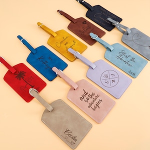Personalised Luggage Tag Custom Bulk Luggage Tags Leather Luggage Tags Wedding Favors Wedding Escort Suitcase Tags Travel Set Birthday Gift