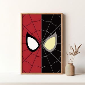 Spider-Man Poster Movie Poster Vintage Poster Retro Print Wall Art Canvas Print Unframed