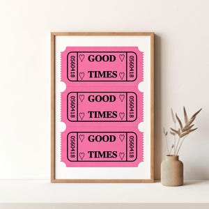 Ticket Poster Vintage Plakat Retro Druck Wand Kunst Leinwand Druck Ungerahmt