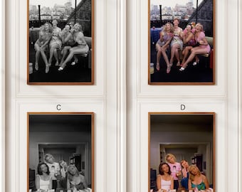 SATC Film Plakat Schwarz Weiß Kunst Vintage Plakat Retro Druck Wand Kunst Wohnkultur Weihnachtsgeschenk Leinwand Druck Ungerahmt