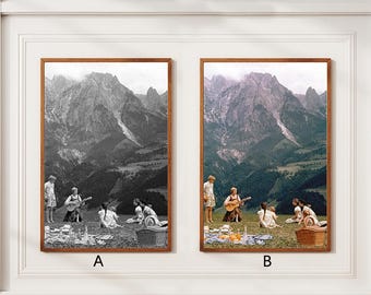 The Sound of Music Poster Movie Poster Black And White Art Vintage Poster Retro Print Wall Art Canvas Print Unframed