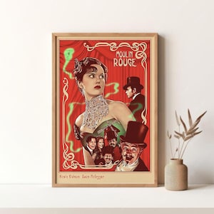 Moulin Rouge Poster Movie Poster Vintage Poster Retro Print Wall Art Canvas Print Unframed