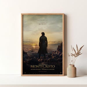 Póster de la película El conde de Monte Cristo, póster vintage, impresión retro, arte de pared, impresión en lienzo sin marco