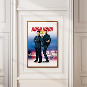 Rush Hour 2 Movie Poster Vintage Poster Home Decoration Retro Print Wall Art Canvas Print Unframed