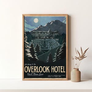 Overlook Hotel Poster The Shining Movie Poster vintage Poster Retro Print Art mural, Impression sur toile, sans cadre
