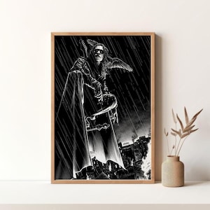The Crow Poster Movie Poster Black And White Art Vintage Poster Retro Print Wall Art Canvas Print Unframed