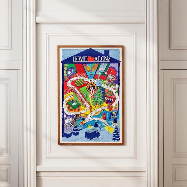 Home Alone Poster Movie Poster Vintage Poster Retro Print Wall Art Home Decor Christmas Gifts Canvas Print Unframed
