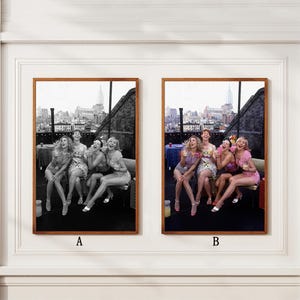 Sex and the City Poster Movie Poster Black And White Art Vintage Poster Retro Print Wall Art Canvas Print Unframed