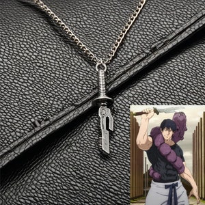 Jujutsu Kaisen Inspired Fushiguro Toji Sword Pendant - Anime Cosplay Spear Necklace ,Y2k Aesthetics Gift,Tianri Knife Charm