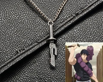 Jujutsu Kaisen Inspired Fushiguro Toji Sword Pendant - Anime Cosplay Spear Necklace ,Y2k Aesthetics Gift,Tianri Knife Charm