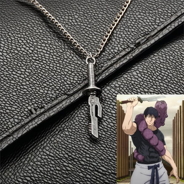 Jujutsu Kaisen Inspired Fushiguro Toji Sword Pendant - Anime Cosplay Spear Necklace ,Y2k Aesthetics Gift,Tianri Knife Charm