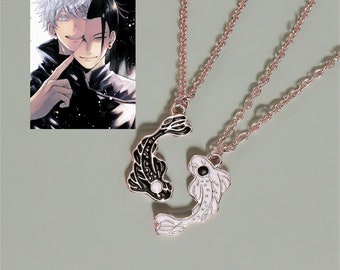 Jujutsu Kaisen Gojo & Geto Stacy Matching Couple Necklace,Y2k Aesthetics Gift,Gift For Her,Gift For Him